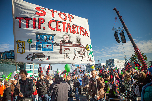 anti TTIP Demo am 10.10.2015